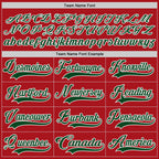 Custom Red Green-White Hockey Jersey