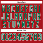 Custom Red Kelly Green-White Hockey Jersey