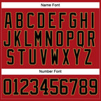Custom Red Black-Old Gold Hockey Jersey