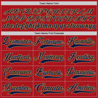 Custom Red Navy-Old Gold Hockey Jersey
