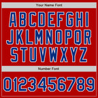 Custom Red Royal-White Authentic Baseball Jersey