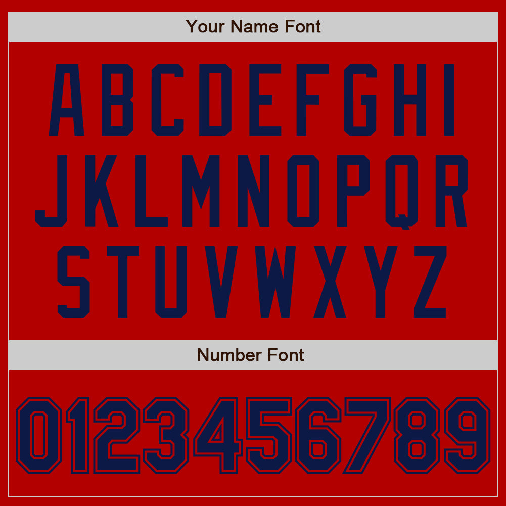 Custom Red Navy Authentic Baseball Jersey