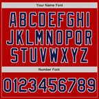 Custom Red Navy-White Authentic Baseball Jersey