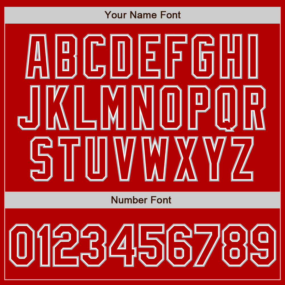 Custom Red White-Gray Authentic Baseball Jersey