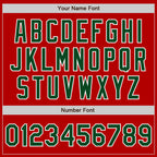 Custom Red Green-White Authentic Baseball Jersey