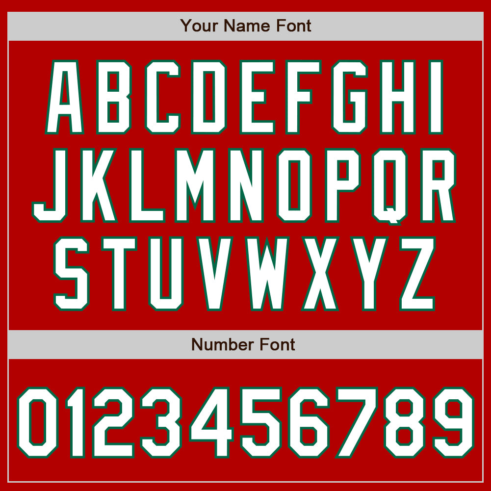 Custom Red White-Kelly Green Authentic Baseball Jersey