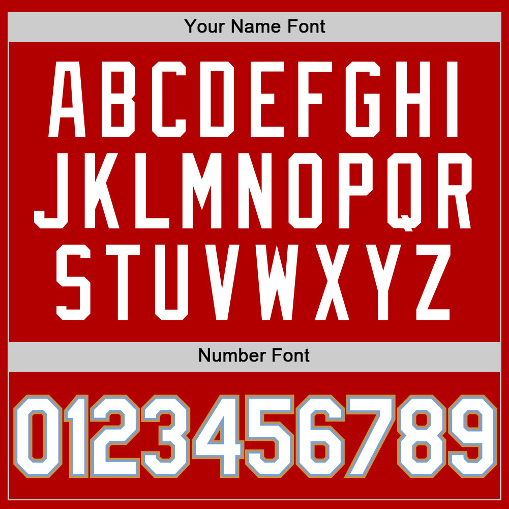 Custom Red Light Blue-Old Gold Authentic Throwback Basketball Jersey