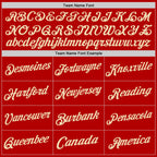 Custom Red Cream Authentic Throwback Basketball Jersey