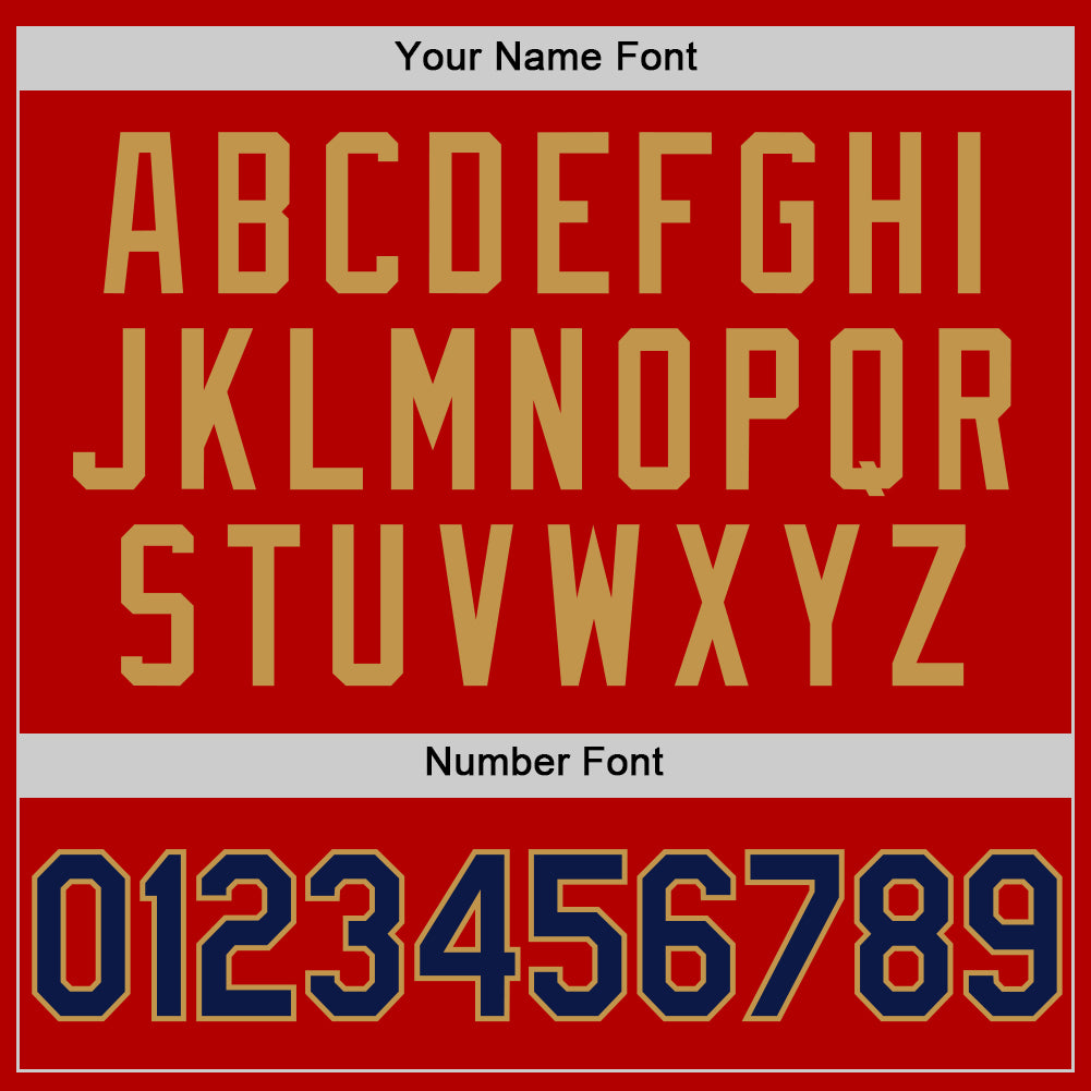 Custom Red Navy-Old Gold Authentic Throwback Basketball Jersey