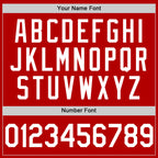 Custom Red White-Navy Authentic Throwback Basketball Jersey