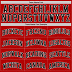 Custom Red Black-White Authentic Throwback Basketball Jersey