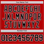 Custom Red Black-White Authentic Throwback Basketball Jersey