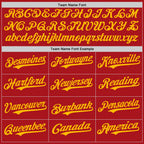 Custom Red Gold Authentic Baseball Jersey