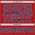 Custom Red Navy-White Authentic Baseball Jersey
