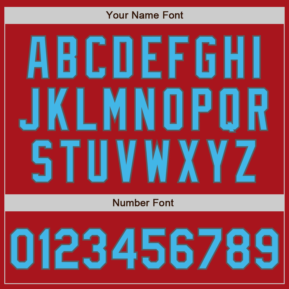 Custom Red Steel Gray Pinstripe Sky Blue Authentic Baseball Jersey