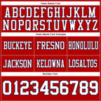 Custom Red White-Navy Authentic Football Jersey