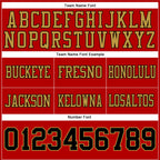 Custom Red Black-Old Gold Authentic Football Jersey