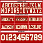 Custom Red White-Old Gold Authentic Football Jersey