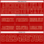 Custom Red Cream Authentic Football Jersey