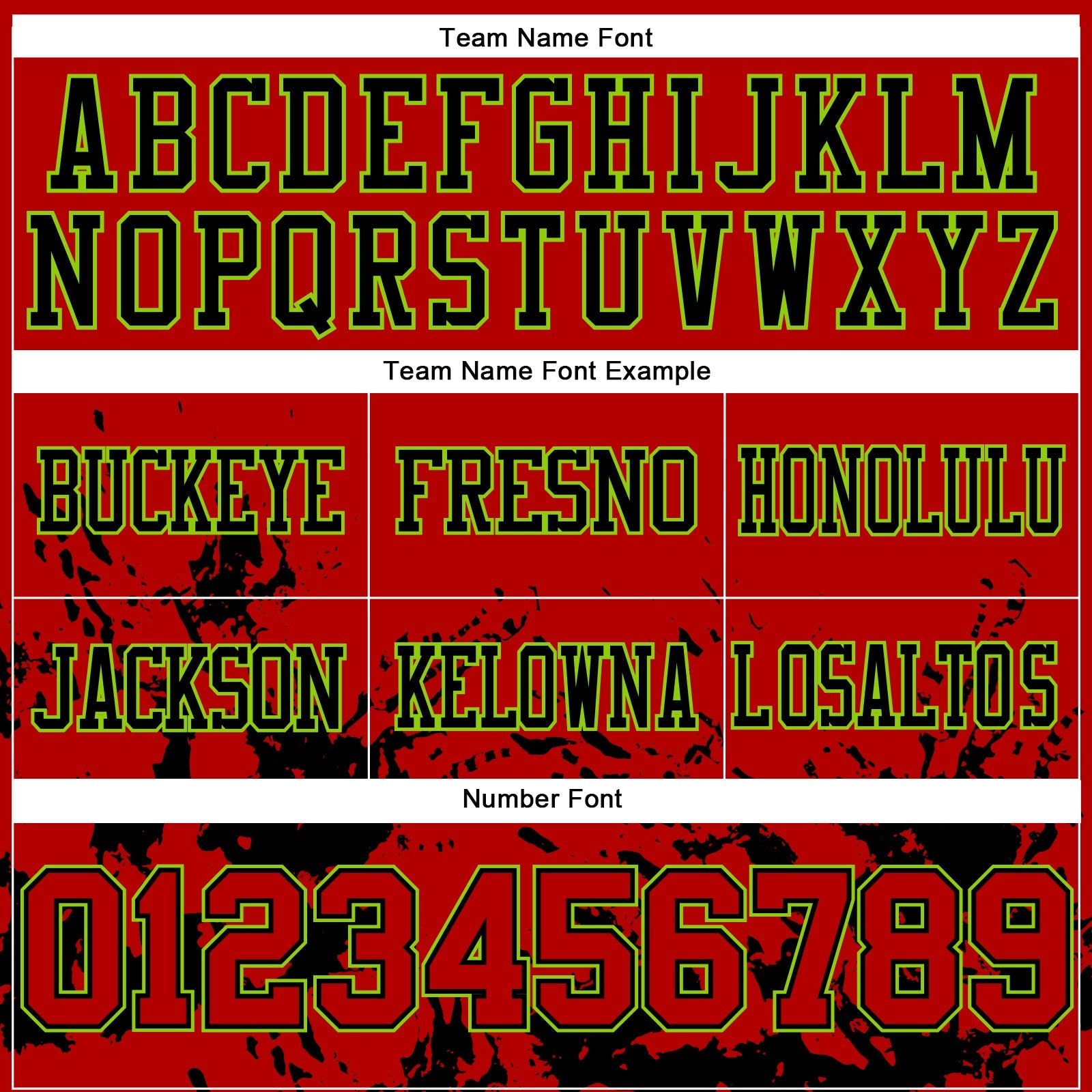 Custom Red Black-Neon Green 3D Pattern Splash Authentic Football Jersey