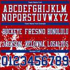 Custom Red Royal-White 3D Pattern Splash Authentic Football Jersey