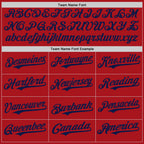 Custom Red White-Navy Authentic Baseball Jersey