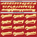 Custom Stitched Red White-Yellow Baseball Pullover Sweatshirt Hoodie