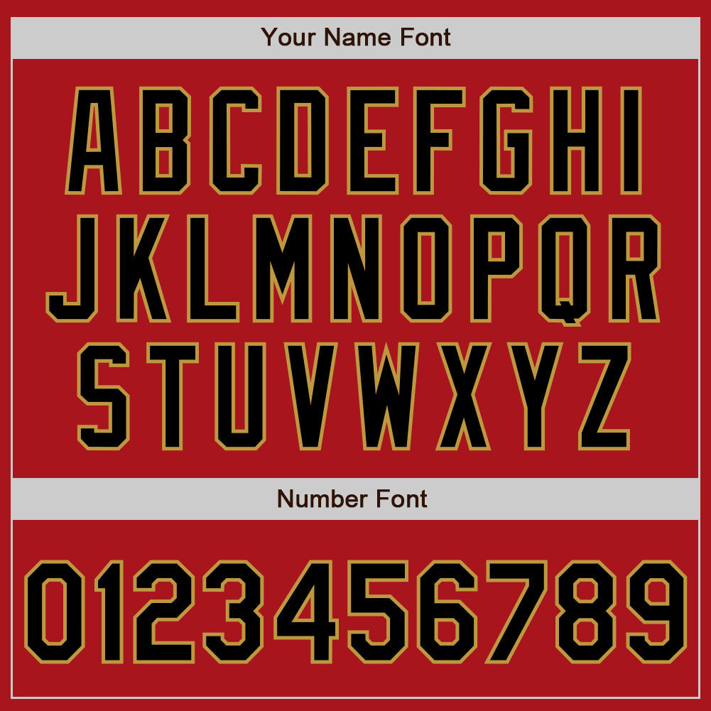 Custom Stitched Red Black-Old Gold Baseball Pullover Sweatshirt Hoodie