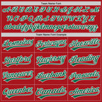 Custom Stitched Red Kelly Green-White Baseball Pullover Sweatshirt Hoodie