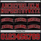 Custom Reversible Black Red-White Double Side Sublimation Basketball Suit Jersey