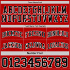 Custom Reversible Black Red-White Double Side Sublimation Basketball Suit Jersey