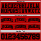 Custom Reversible Black Red Double Side Sublimation Basketball Suit Jersey