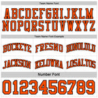 Custom Reversible Black Orange-White Double Side Sublimation Basketball Suit Jersey