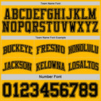 Custom Reversible Black Gold Double Side Sublimation Basketball Suit Jersey