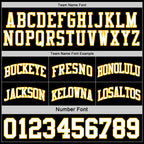 Custom Reversible Black White-Gold Double Side Sublimation Basketball Suit Jersey