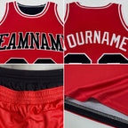Custom Reversible Black White-Gray Double Side Sublimation Basketball Suit Jersey