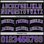 Custom Reversible Black Purple-White Double Side Sublimation Basketball Suit Jersey