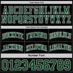 Custom Reversible Black Green-White Double Side Sublimation Basketball Suit Jersey