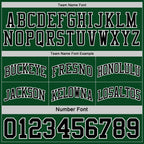 Custom Reversible Black Green-White Double Side Sublimation Basketball Suit Jersey
