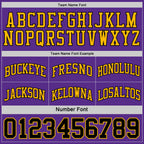 Custom Reversible Black Purple-Gold Double Side Sublimation Basketball Suit Jersey