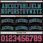 Custom Reversible Black Neon Pink-Aqua Double Side Sublimation Basketball Suit Jersey