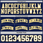 Custom Navy White-Gold Reversible Double Side Sublimation Basketball Suit Jersey