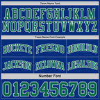 Custom Royal Kelly Green-White Reversible Double Side Sublimation Basketball Suit Jersey