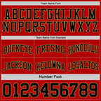 Custom Red Black-Old Gold Reversible Double Side Sublimation Basketball Suit Jersey