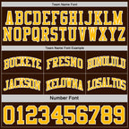 Custom Brown Gold-White Reversible Double Side Sublimation Basketball Suit Jersey