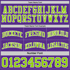 Custom Purple Neon Green-White Reversible Double Side Sublimation Basketball Suit Jersey