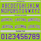 Custom Purple Neon Green-White Reversible Double Side Sublimation Basketball Suit Jersey