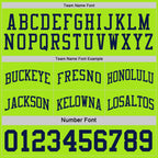 Custom Reversible Navy Neon Green Double Side Sublimation Basketball Suit Jersey