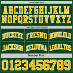 Custom Reversible Green Gold-White Double Side Sublimation Basketball Suit Jersey