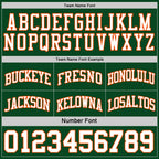 Custom Reversible Green White-Orange Double Side Sublimation Basketball Suit Jersey